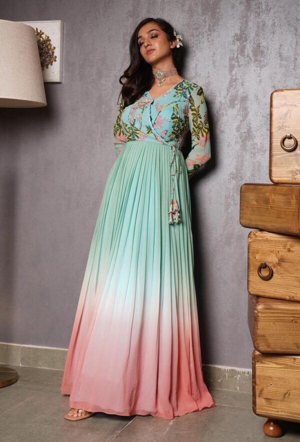 Graceful Pastel Ombre Anarkali