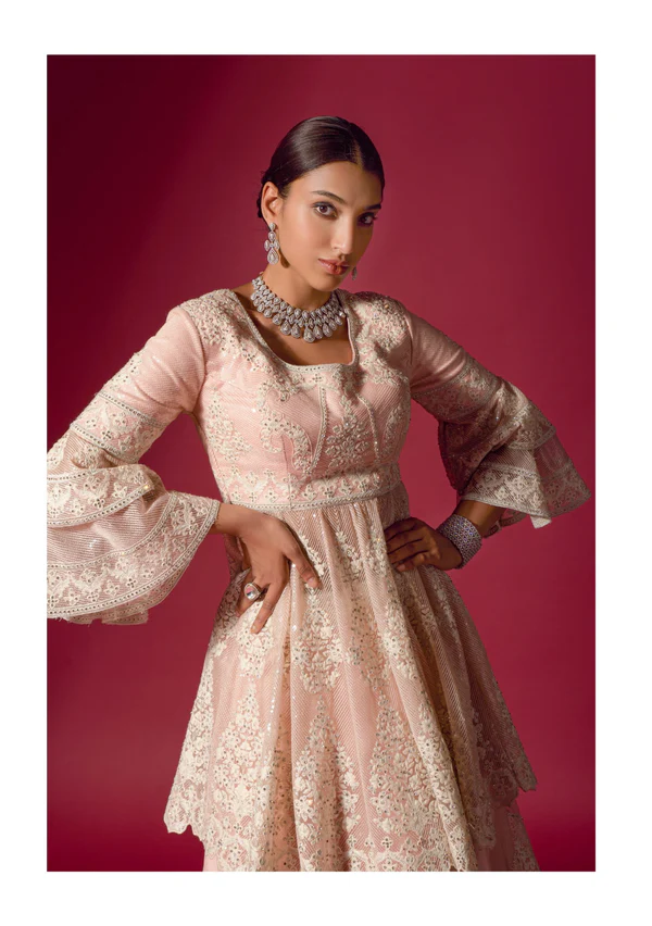 Exquisite Peach Designer Lehenga Choli